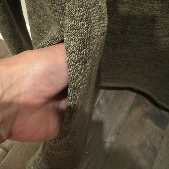 Ella Mara Anthropologie Olive Lace-Up Knit Sweater Size Small Boho Casual - Picture 8 of 13